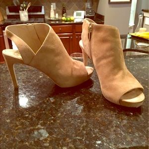 Suede cutout heels - Size 6.5